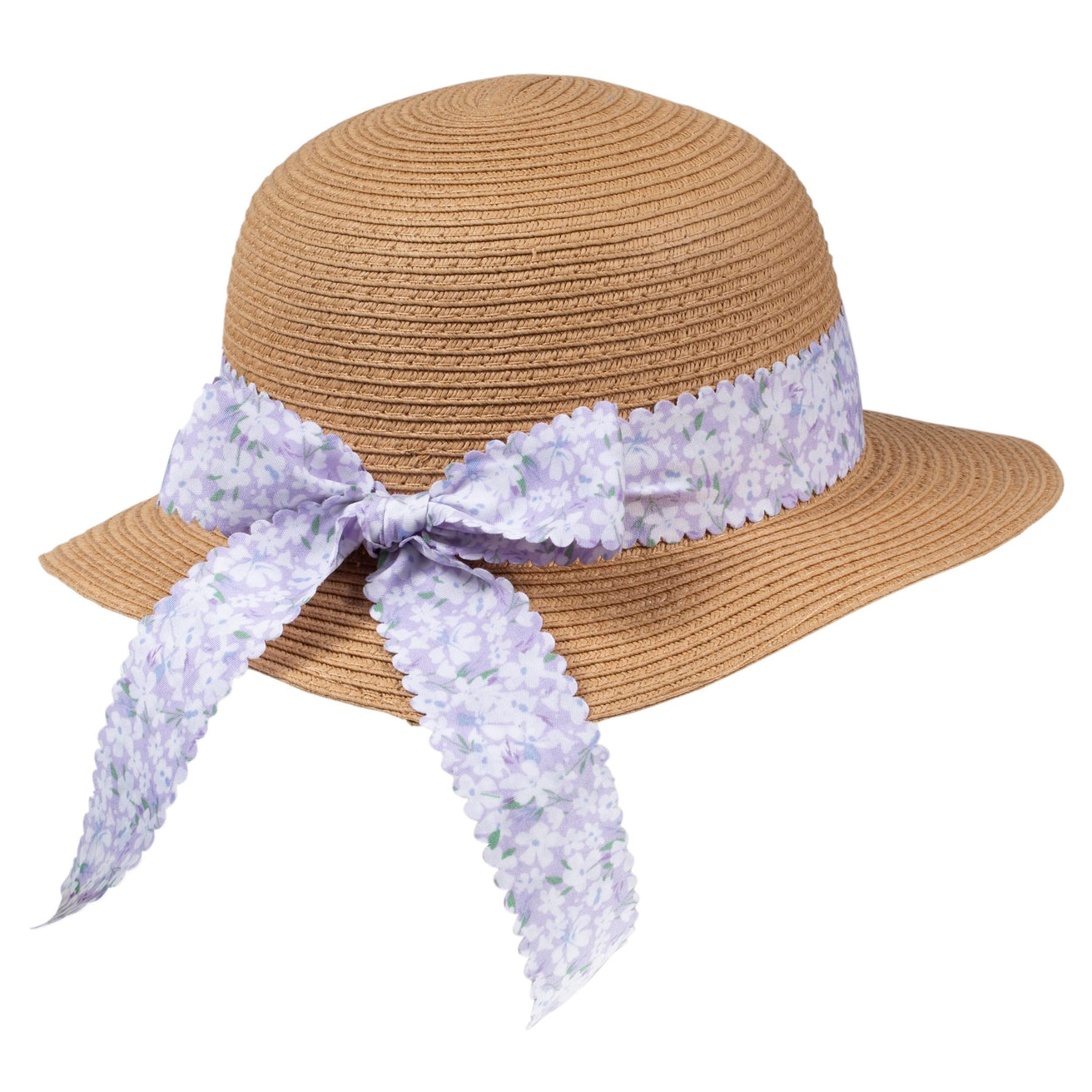 Chapeau Fille 4-6 ans capeline Foulard fleurs