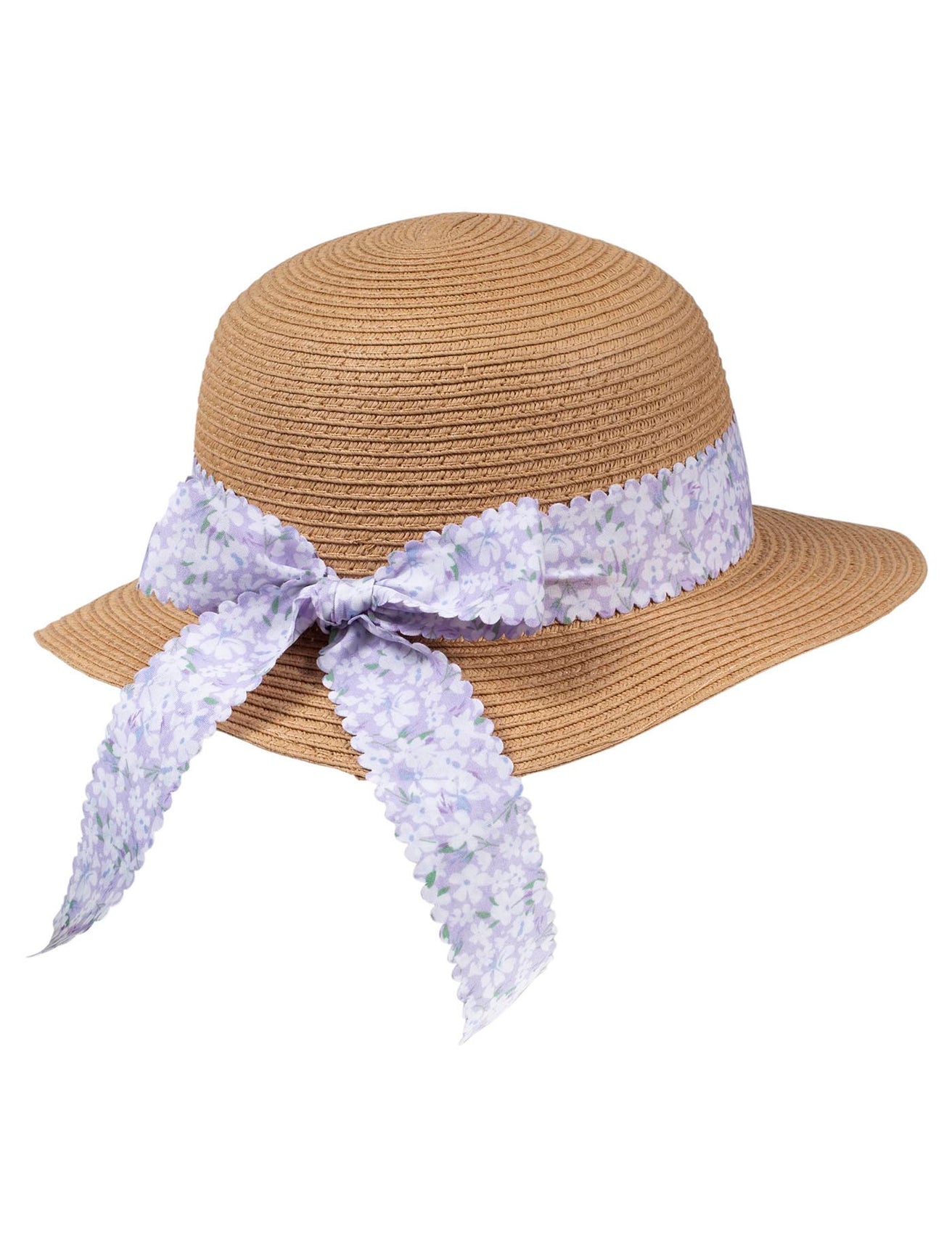 Chapeau Fille 4-6 ans capeline Foulard fleurs