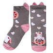 Chaussettes antidérapantes Enfant Gris rose 1/4 ans