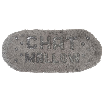 Chaussettes Femme 3D maille peluche Gris - Isotoner