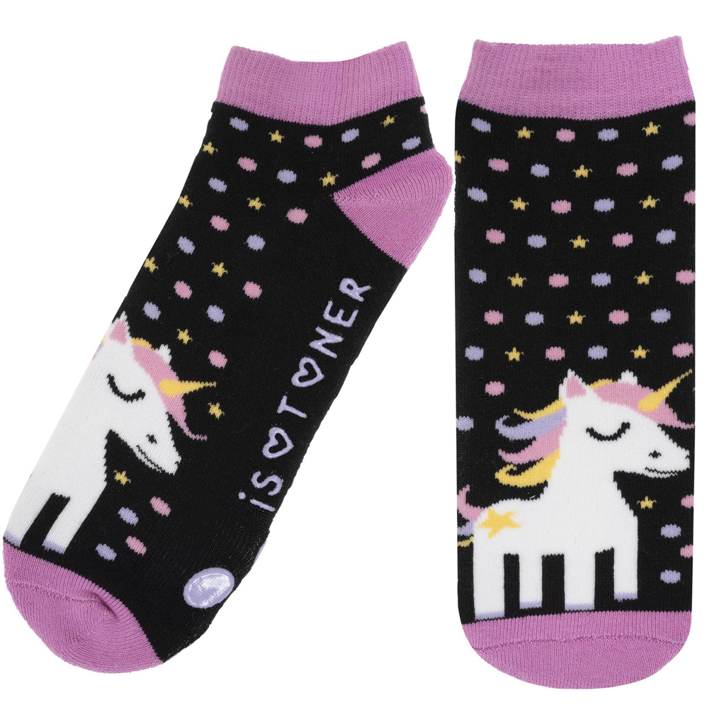 Chaussettes antidérapantes Enfant Marine 5/8 ans - Isotoner