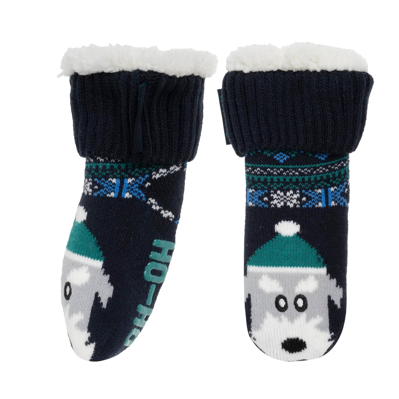Chaussettes fourrées Enfant Marine Noël 1/8 ans