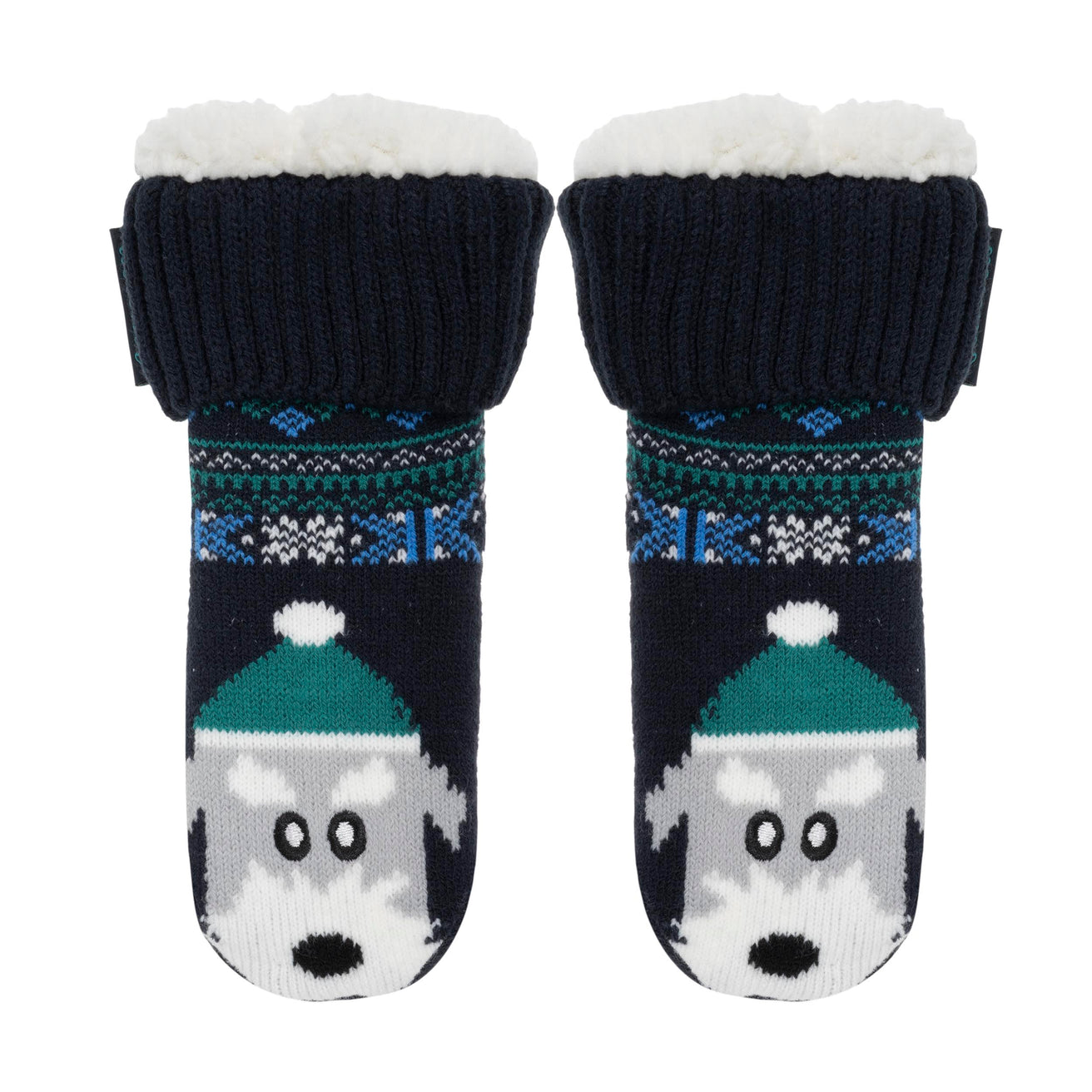 Chaussettes fourrées Enfant Marine Noël 1/8 ans