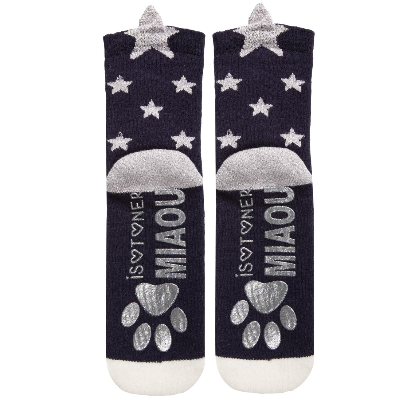 Chaussettes antidérapantes Enfant Chat 5/8 ans