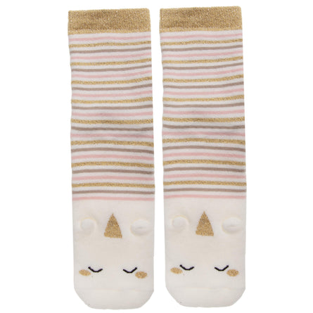 Chaussettes antidérapantes Enfant Licorne rose 5/8 ans - Isotoner