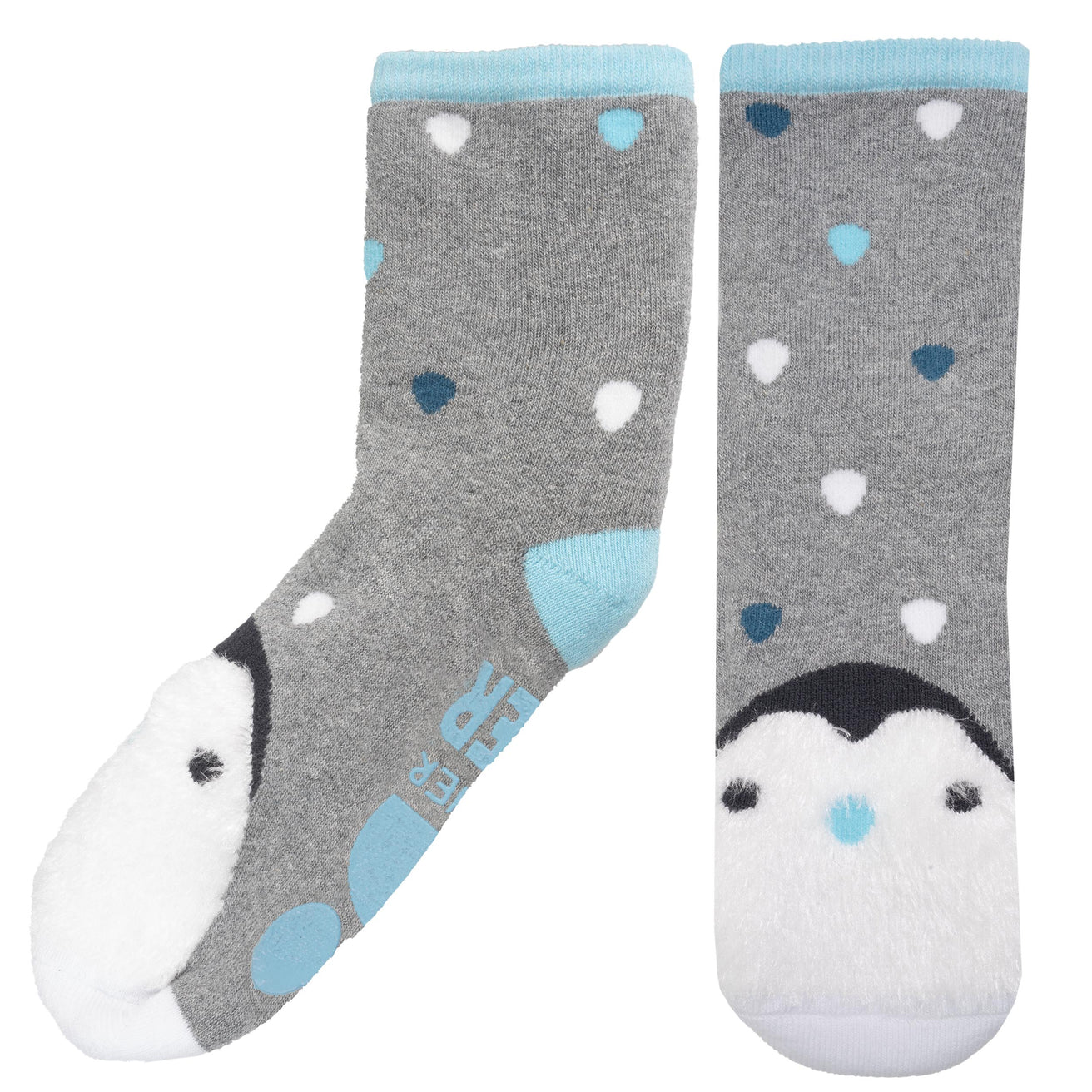 Chaussettes basses antidérapantes Enfant Pingouin Gris 5/8 ans