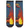 Chaussettes basses antidérapantes Garçon Pompier Bleu 5/8ans
