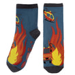 Chaussettes basses antidérapantes Garçon Pompier Bleu 5/8ans