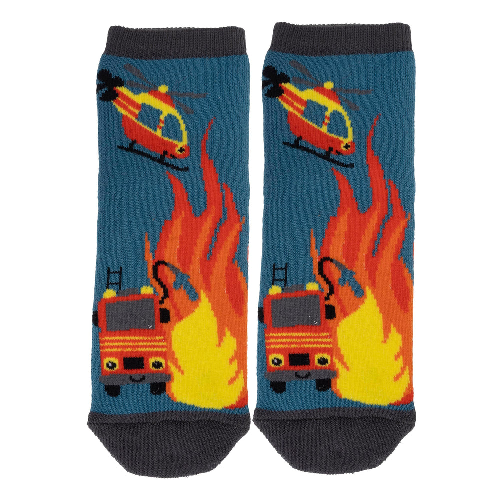 Chaussettes antidérapantes Garçon Bleu 1/4 ans - Isotoner