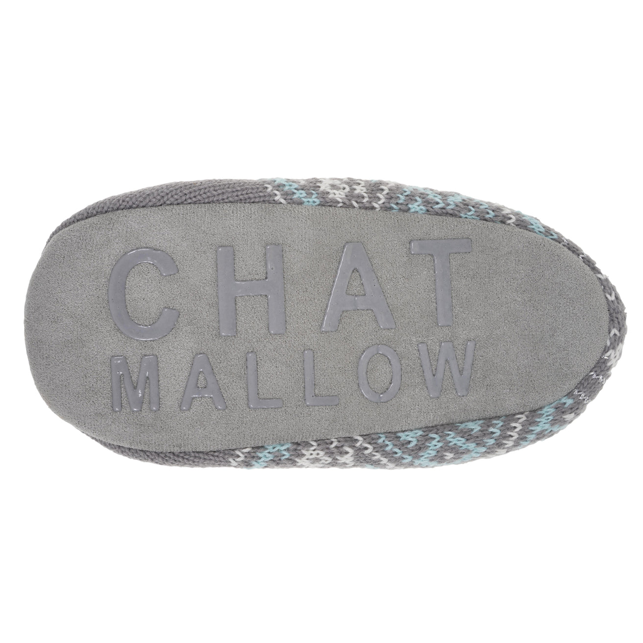Chaussettes-chaussons Femme jacquard chat gris