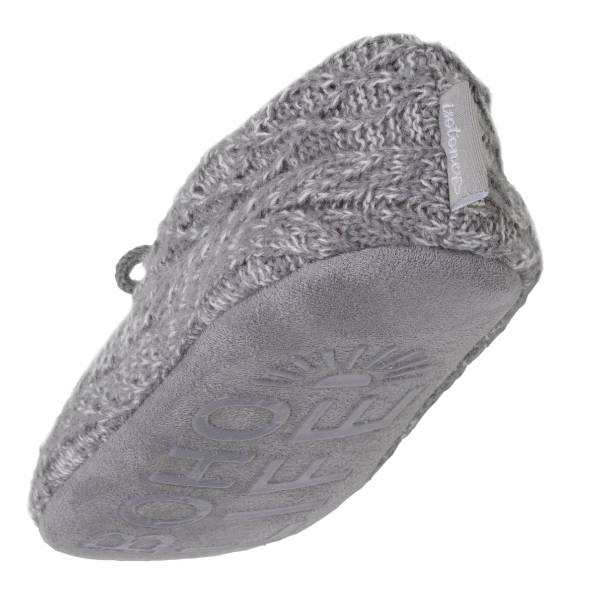 Chaussettes-chaussons Femme maille Gris chiné