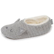 Chaussettes-chaussons fourrées Femme Chat Gris