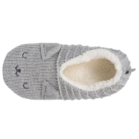 Chaussettes-chaussons fourrées Femme Chat Gris - Isotoner