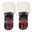 Chaussettes fourrées Enfant Noël Marine 1/8 ans