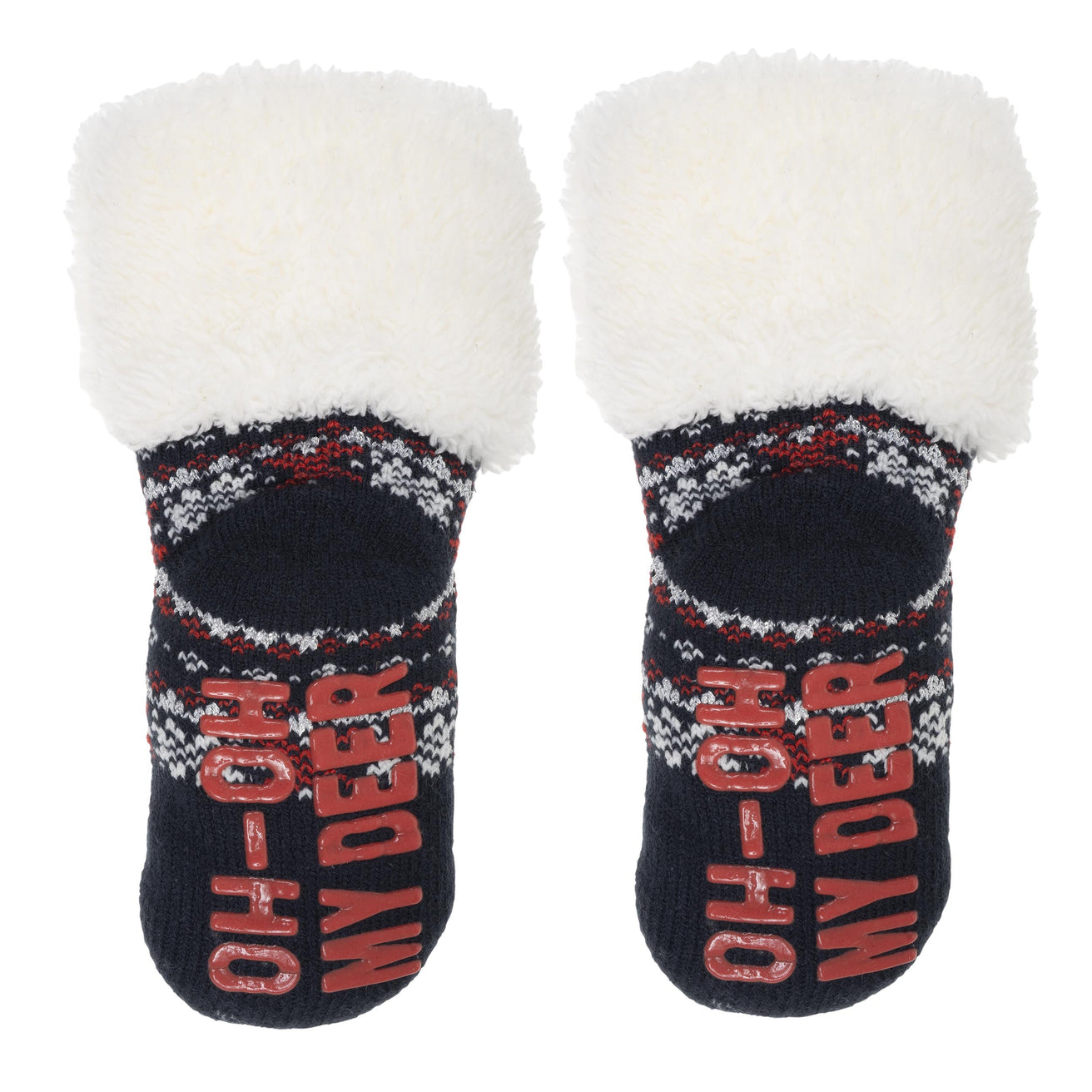 Chaussettes fourrées Enfant Noël Marine 1/8 ans