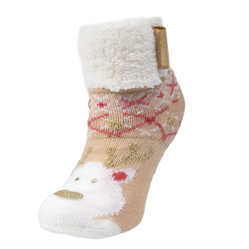 Chaussettes fourrées Enfant Noël Beige 1/8 ans - Isotoner