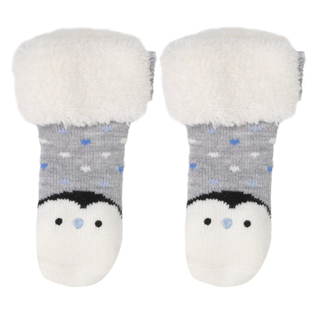 Chaussettes fourrées Enfant Pingouin Gris chiné - Isotoner
