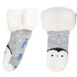 Chaussettes fourrées Enfant Pingouin Gris chiné