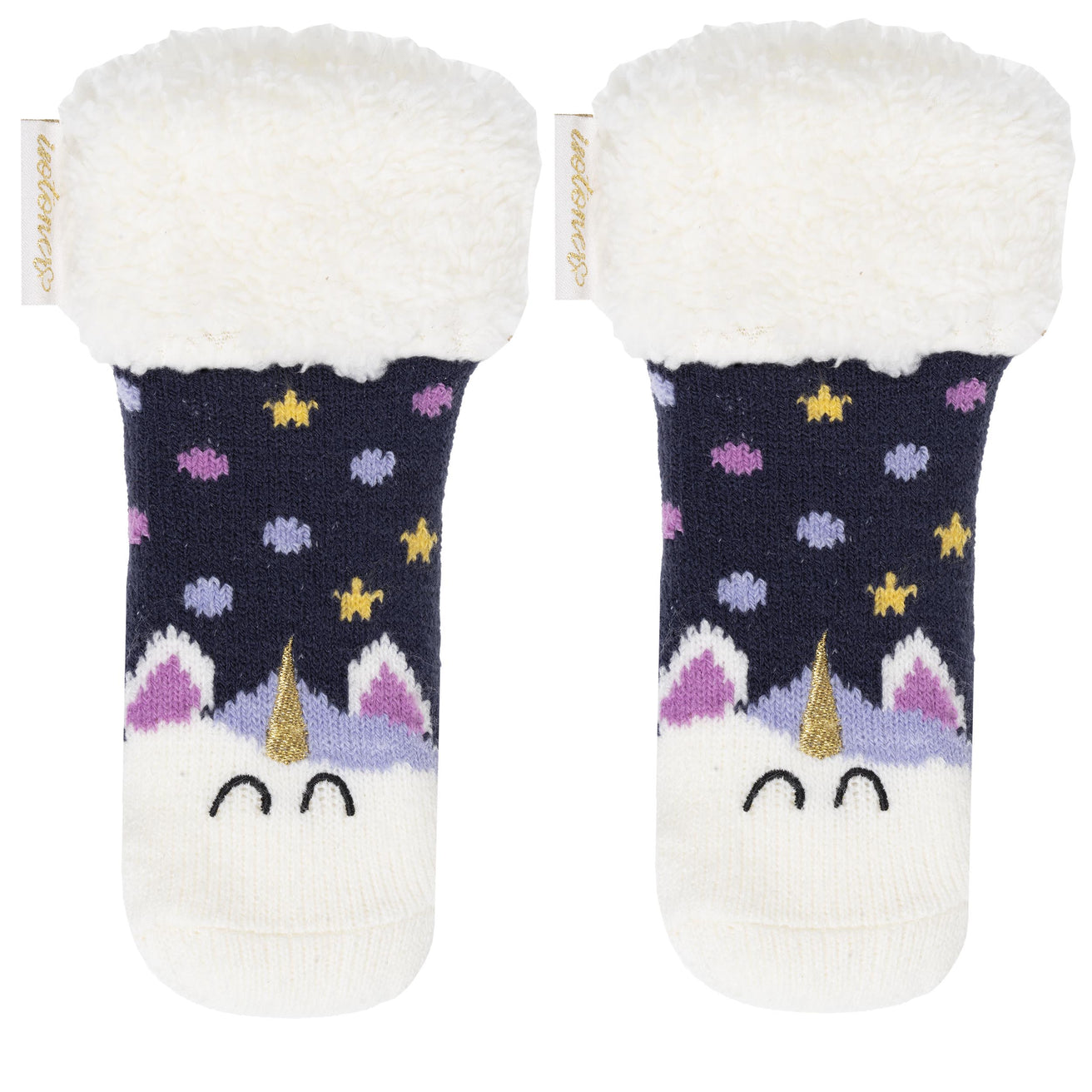 Chaussettes fourrées Enfant Marine 1/8 ans