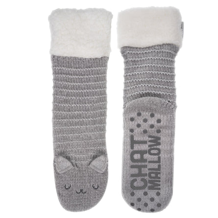 Chaussettes fourrées Femme Chat Gris - Isotoner