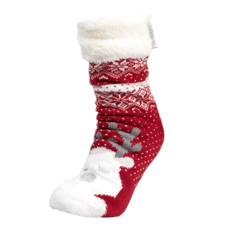 Chaussettes fourrées Femme Noël Rouge - Isotoner