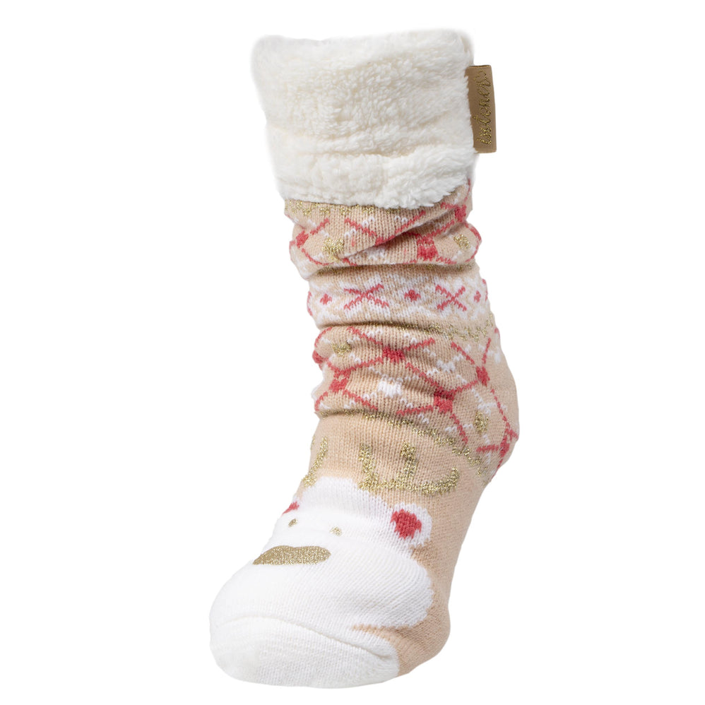 Chaussettes fourrées Femme Beige Noël - Isotoner