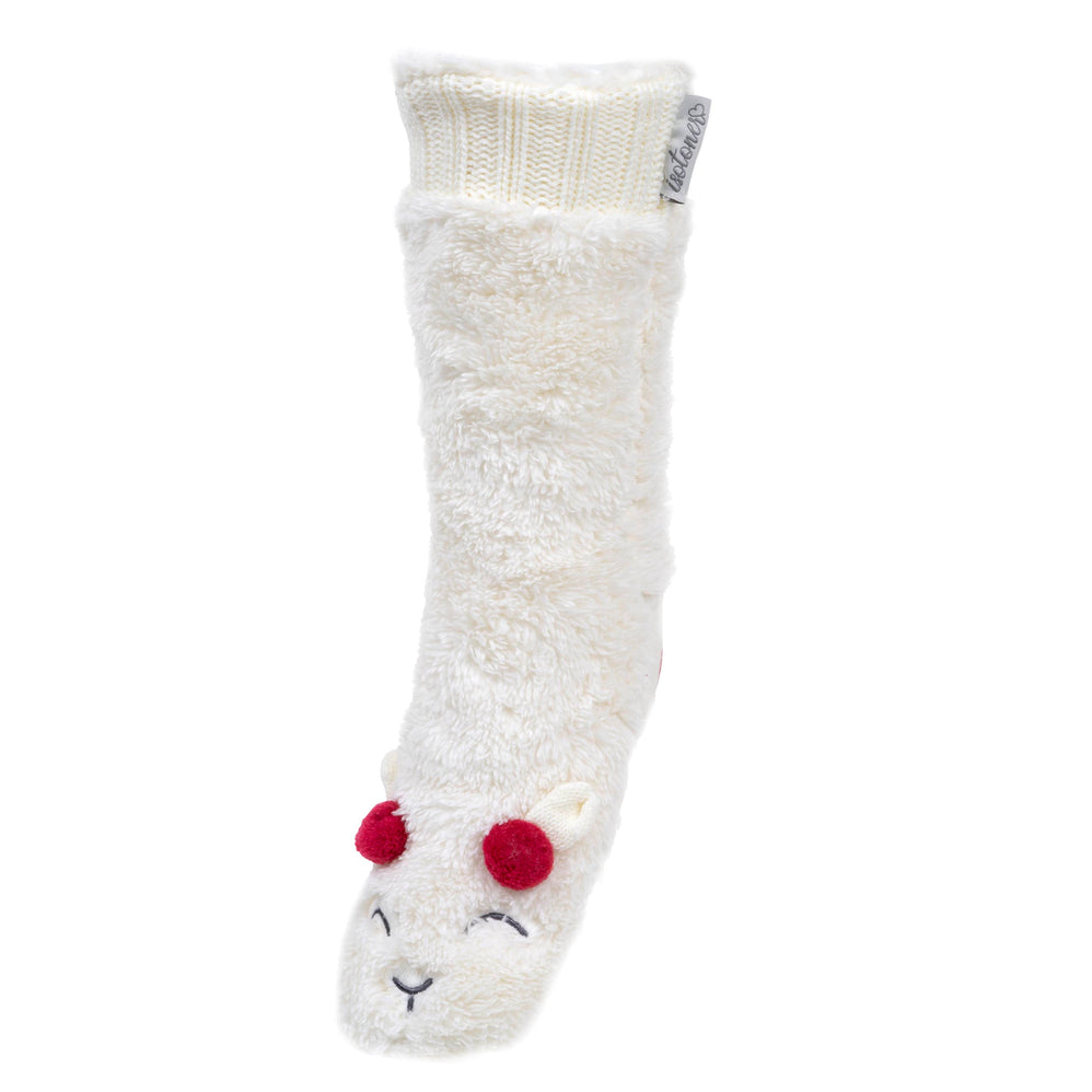 Chaussettes fourrées Femme sherpa lama Ivoire - Isotoner