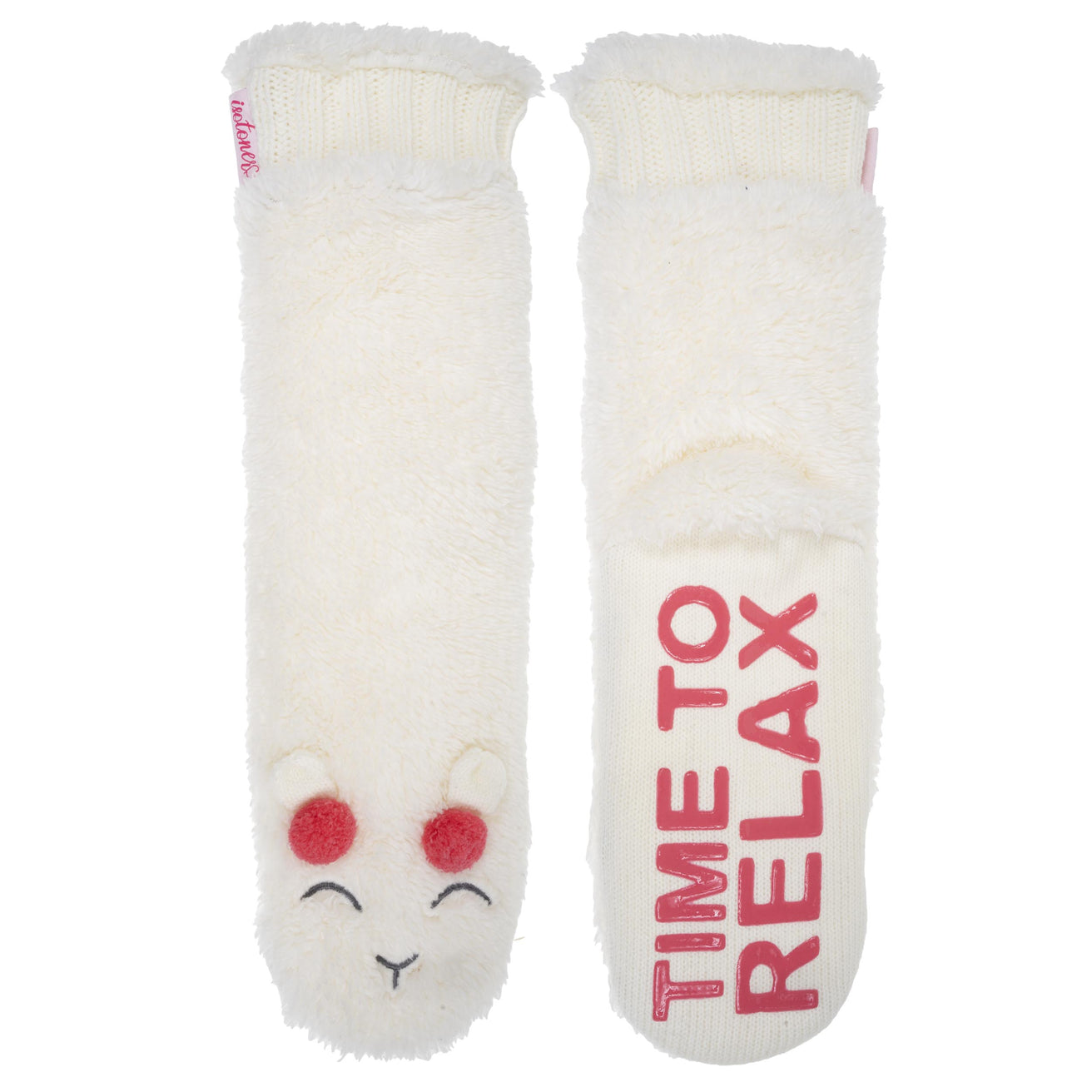 Chaussettes fourrées Femme sherpa lama Ivoire