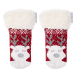 Chaussettes fourrées Fille Noël Rouge 1/8 ans