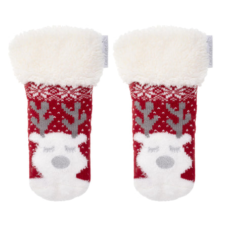 Chaussettes fourrées Fille Noël Rouge 1/8 ans - Isotoner