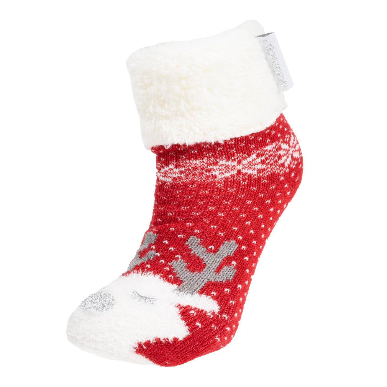 Chaussettes fourrées Fille Noël Rouge 1/8 ans