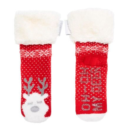 Chaussettes fourrées Fille Noël Rouge 1/8 ans - Isotoner