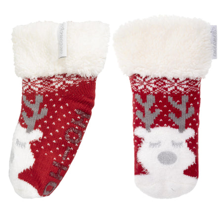 Chaussettes fourrées Fille Noël Rouge 1/8 ans - Isotoner