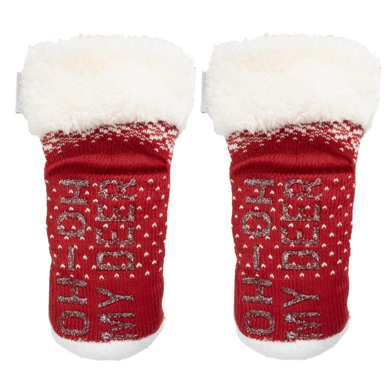 Chaussettes fourrées Fille Noël Rouge 1/8 ans