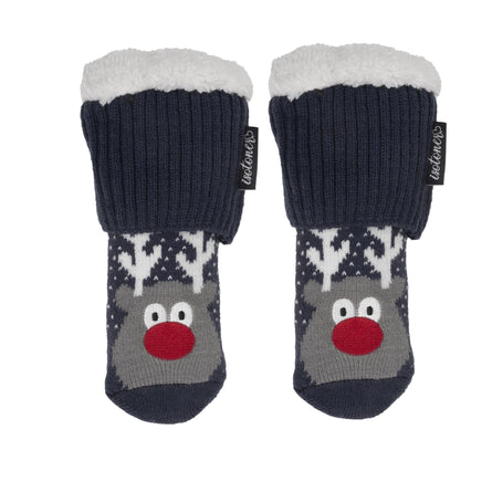 Chaussettes fourrées Garçon Noël Marine 1/8 ans - Isotoner