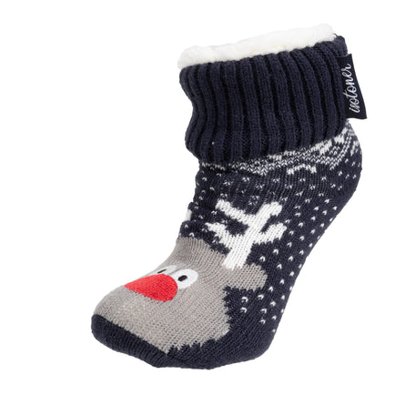 Chaussettes fourrées enfant Noël Marine 1/8 ans - Isotoner
