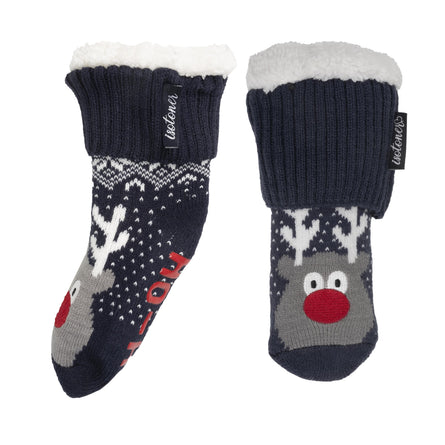 Chaussettes fourrées Garçon Noël Marine 1/8 ans - Isotoner