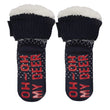 Chaussettes fourrées Garçon Noël Marine 1/8 ans