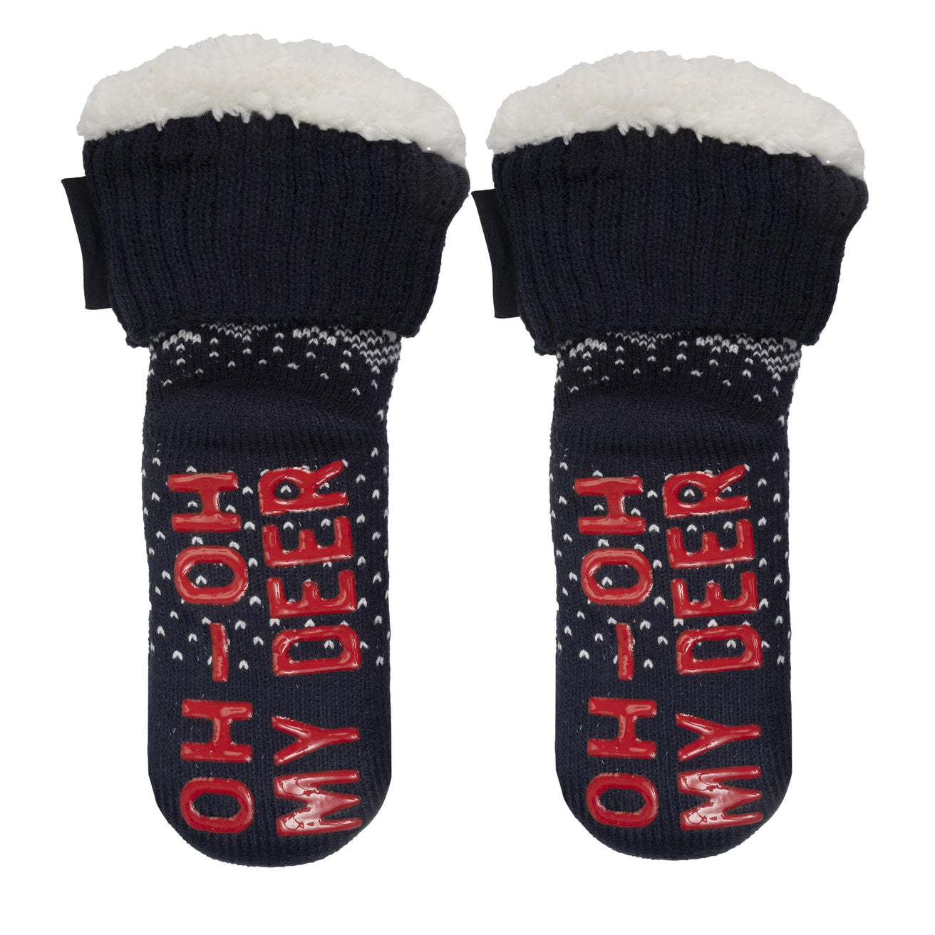 Chaussettes fourrées Garçon Noël Marine 1/8 ans
