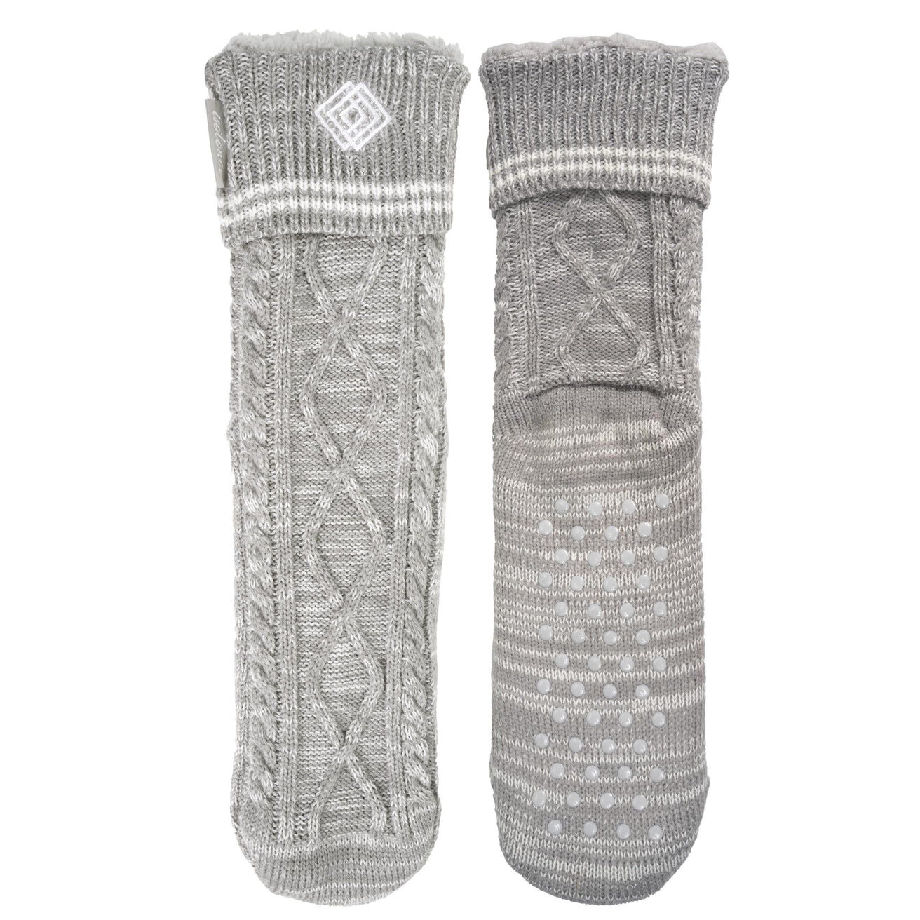 Chaussettes fourrées Homme Gris chiné