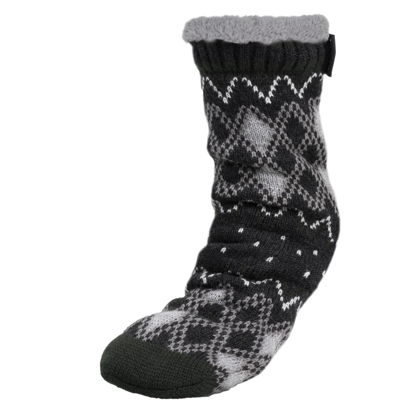 Chaussettes fourrées Homme Jacquard gris
