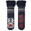 Chaussettes fourrées Homme Noël Marine