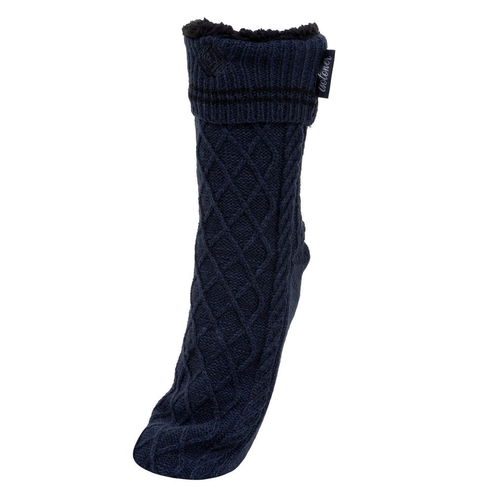 Chaussettes fourrées Homme maille Marine chiné - Isotoner