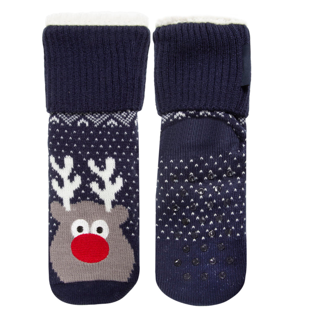 Chaussettes fourrées Enfant Noël Marine 1/8 ans - Isotoner