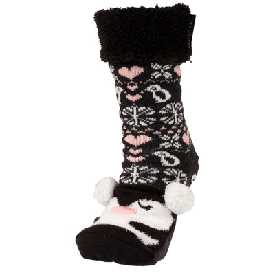 Chaussettes D'intérieur Femme Isotoner - Fourrées, Antidérapantes - Doublure Sherpa, Lavable Machine