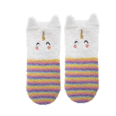 Chaussettes mi-hautes antidérapantes Fille Licorne Multicolor 1/4 ans - Isotoner