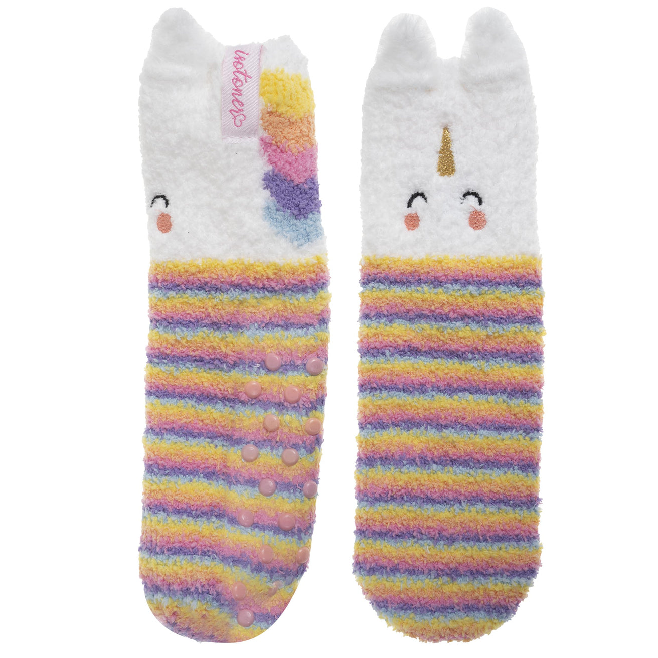 Chaussettes mi-hautes antidérapantes Fille Licorne Multicolor 5/8ans