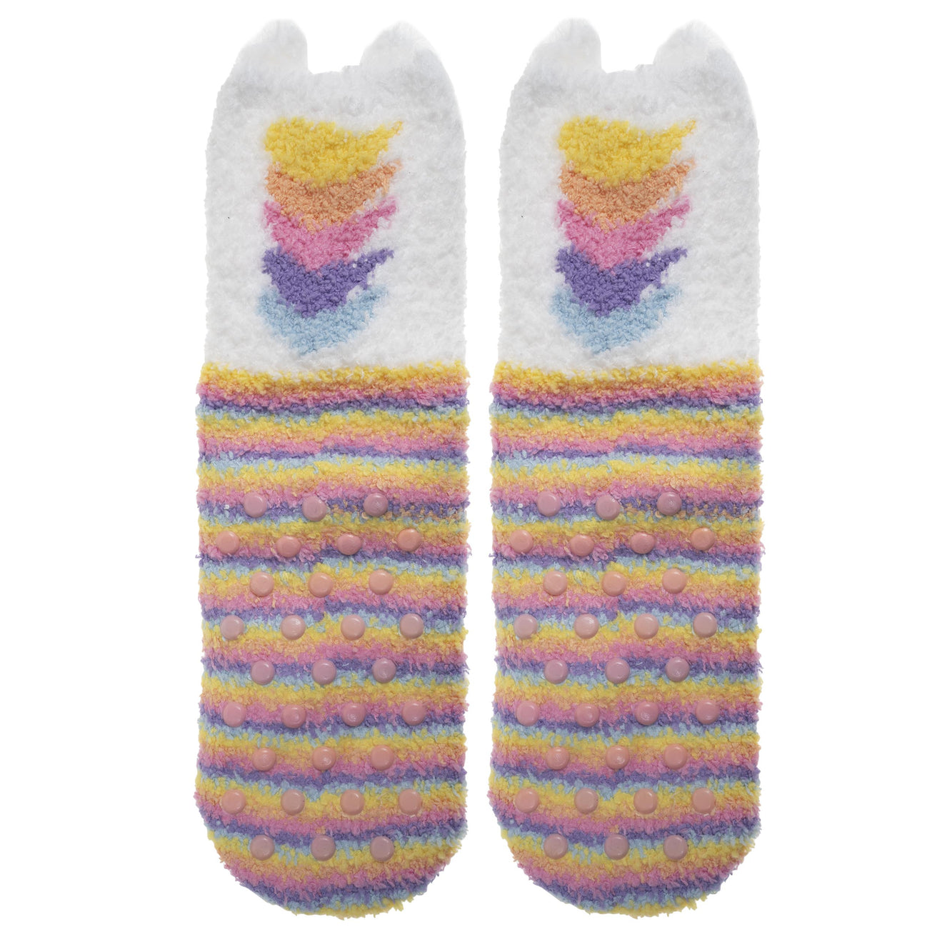 Chaussettes mi-hautes antidérapantes Fille Licorne Multicolor 5/8ans