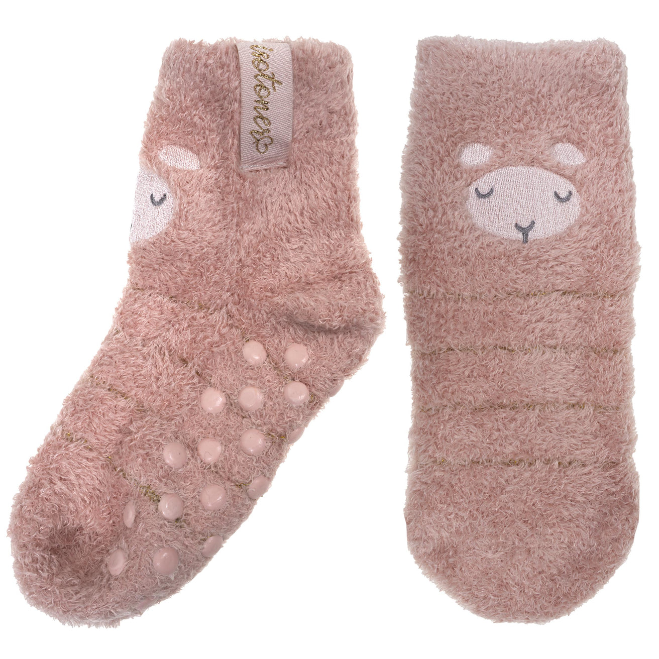 Chaussettes mi-hautes antidérapantes Fille Mouton Blush 5/8 ans