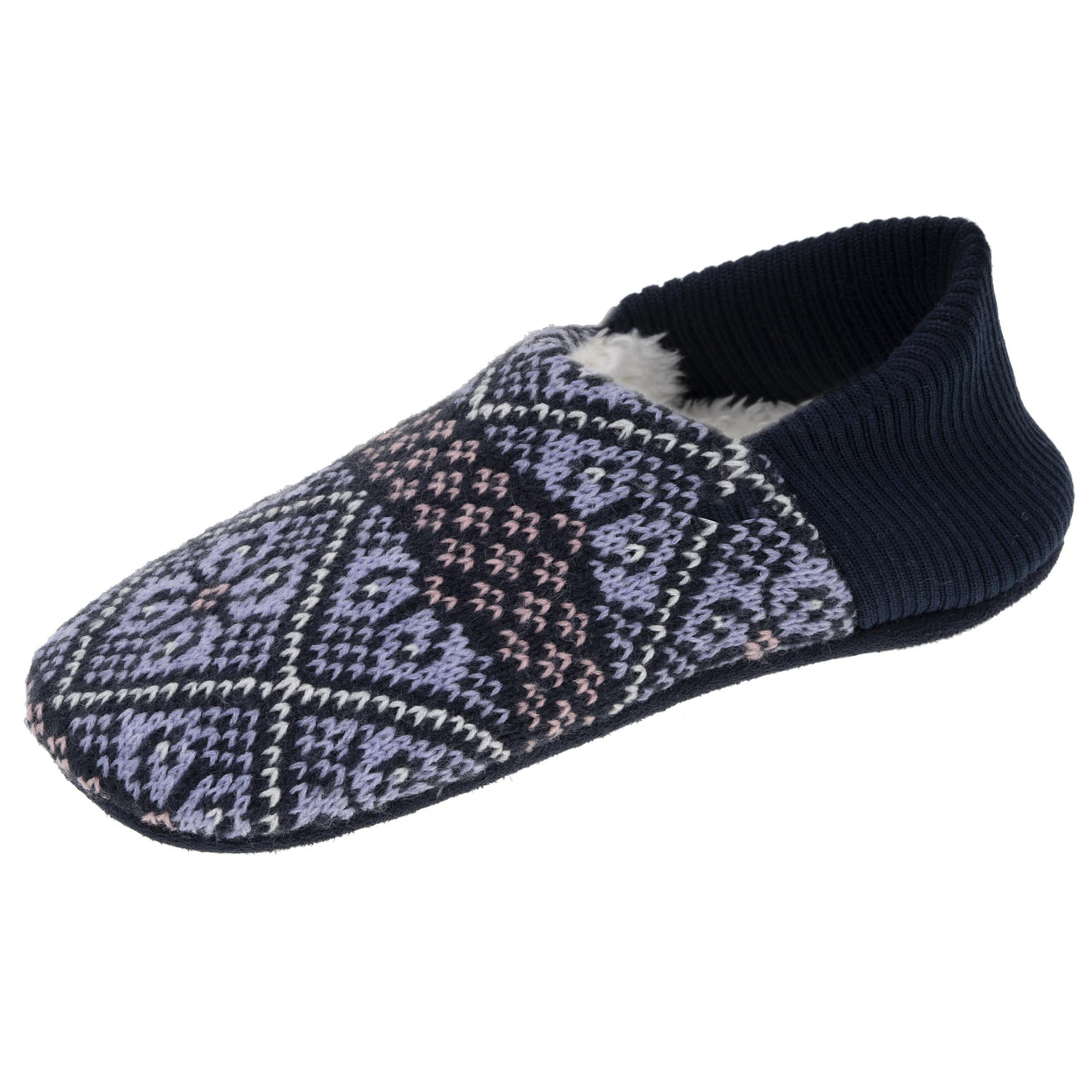 Chaussettes-slippers Femme Jacquard marine